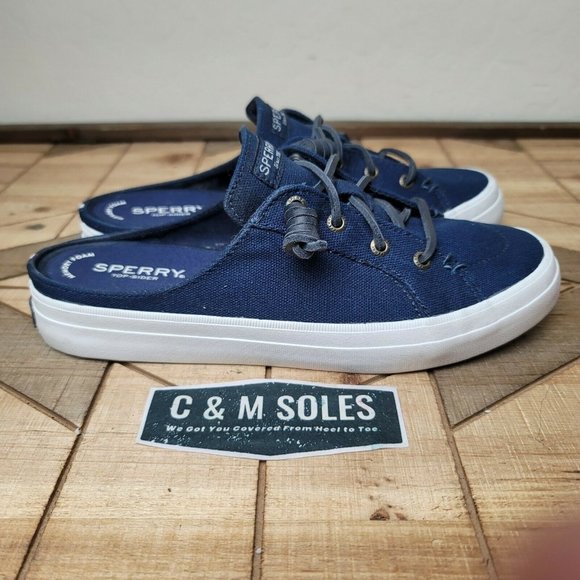 sperry women's crest vibe mule canvas sneaker